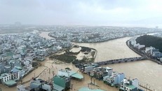 Nhiều khu vực tại phường Quy Nhơn Đông (tỉnh Gia Lai) ngập sâu trong nước.