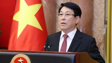 Chủ tịch nước Lương Cường phát biểu giao nhiệm vụ.