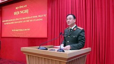 Thượng tướng Phạm Thế Tùng, Thứ trưởng Bộ Công an, phát biểu. 