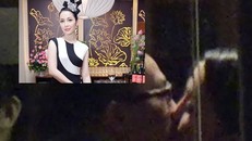 Linh Nga vô tư hôn người đàn ông lạ mặt trong nhà hàng