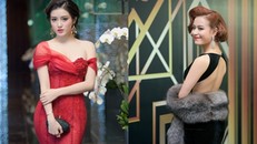 Huyền My, Hoàng Thùy Linh đọ dáng sexy bất chấp giá lạnh