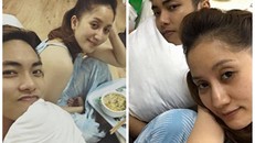 Khánh Thi lộ mặt mộc mệt mỏi bên Phan Hiển