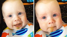 ​Cảm động với clip bé rơi nước mắt khi nghe mẹ hát