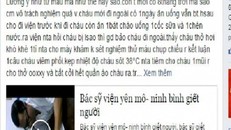 Mẹ trẻ 'tố' bệnh viện tắc trách khiến bé 8 tháng tử vong