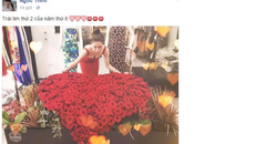 Ngọc Trinh khoe được bạn trai đại gia tặng bó hoa hồng khổng lồ