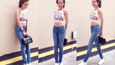 'Gái 2 con' Elly Trần diện áo crop top khoe 3 vòng bốc lửa
