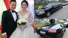 Choáng với dàn siêu xe trăm tỷ trong lễ rước dâu Á hậu Ngô Trà My