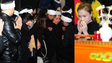 Mỹ Tâm khóc nức nở, vợ NS Lương Minh ngã quỵ bên linh cữu chồng