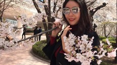 Hoa hậu Hà Kiều Anh rạng ngời cùng các con ngắm hoa anh đào