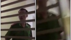 Xác minh clip công an bị tố quấy nhiễu và nhổ nước bọt vào dân