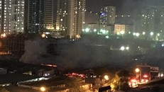 Cháy lớn tại công trường chung cư HD Mon City - Mỹ Đình