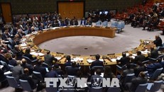 Toàn cảnh cuộc họp của HĐBA LHQ ngày 14/4. Ảnh: AFP/TTXVN