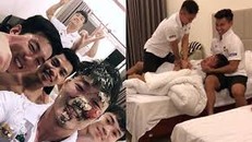 Xuân Trường bị cầu thủ HAGL 'chơi khăm' trong ngày sinh nhật