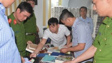 Công an TP.Thanh Hóa lập biên bản vi phạm đối với một điểm của Hội trên địa bàn.