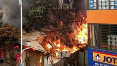 Nhiều tiếng kêu cứu trong ngôi nhà 3 tầng bốc cháy ở chân cầu Vĩnh Tuy