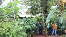 Khu vực chòi rẫy nơi phát hiện thi thể 2 người