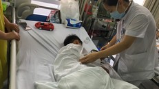 Bé trai 7 tuổi bị chó nhà cắn đứt rời môi