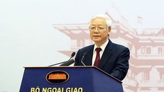 Tổng Bí thư Nguyễn Phú Trọng phát biểu chỉ đạo tại Hội nghị Ngoại giao lần thứ 30. Ảnh: VGP