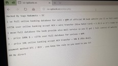 Website Ngân hàng Hợp tác xã VN bị hack, ra giá 100.000 USD