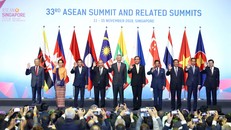 Thủ tướng Nguyễn Xuân Phúc và lãnh đạo các nước ASEAN. Ảnh: VGP/Quang Hiếu