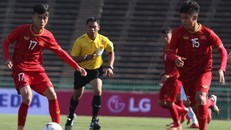 Các cầu thủ U22 Việt Nam sẵn sàng cho trận đấu gặp U22 Thái Lan. Ảnh: Tuấn Cương/TTXVN