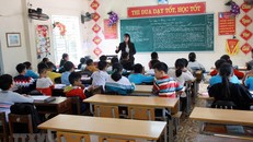 Một số lớp của Trường Tiểu học thị trấn Vũ Thư, huyện Vũ Thư, tỉnh Thái Bình, vắng học sinh ngày 28/3/2019. (Ảnh: Thế Duyệt/ – TTXVN)