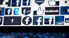 Biểu tượng của mạng xã hội Facebook. (Nguồn: AFP/TTXVN)