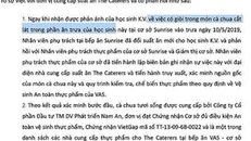 TPHCM: Trường dân lập quốc tế Việt Úc thừa nhận suất ăn của học sinh có giòi