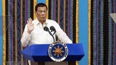 Tổng thống Philippines Rodrigo Duterte phát biểu trước Quốc hội tại thủ đô Manila ngày 22/7/2019. (Ảnh: AFP/TTXVN)