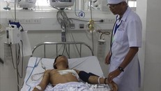 Bệnh nhân Nguyễn Thành Nhân sau ca phẫu thuật.