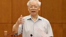 Tổng Bí thư, Chủ tịch nước Nguyễn Phú Trọng phát biểu kết luận cuộc họp. (Ảnh: Phương Hoa/TTXVN)