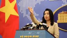 Người Phát ngôn Bộ Ngoại giao Lê Thị Thu Hằng trả lời báo chí và thông báo một số hoạt động đối ngoại của Việt Nam trong thời gian tới. Ảnh: Văn Điệp/TTXVN