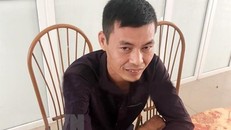 Đối tượng Lý Đình Vũ tại Cơ quan điều tra. (Ảnh: Vũ Hà/TTXVN)