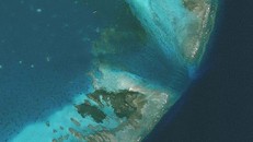 Bãi cạn Scarborough nhìn từ trên cao. Ảnh: AMTI