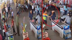Ông bố ném xúc xích, tát nhân viên bán hàng khi con mua hàng không trả tiền là công an?