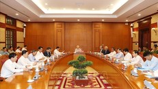 Tổng Bí thư, Chủ tịch nước Nguyễn Phú Trọng phát biểu chỉ đạo cuộc họp. (Ảnh: TTXVN).