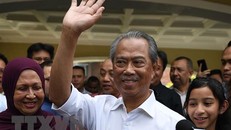 Ông Muhyiddin Yassin (giữa) trong cuộc họp báo tại Kuala Lumpur, ngày 29/2/2020. (Nguồn: AFP/TTXVN)