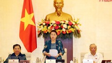 Chủ tịch Quốc hội Nguyễn Thị Kim Ngân phát biểu khai mạc. (Ảnh: Trọng Đức/TTXVN)