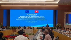 Hội nghị có sự tham dự của lãnh đạo các tỉnh, thành phố cùng lãnh đạo các hiệp hội doanh nghiệp của Việt Nam và EU.