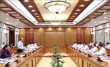 Bộ Chính trị làm việc về chuẩn bị đại hội các đảng bộ trực thuộc Trung ương