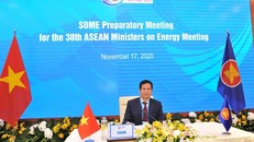 Ông Hoàng Tiến Dũng, Cục trưởng Cục Điện lực và năng lượng tái tạo (Bộ Công Thương), Trưởng đoàn SOME Việt Nam chủ trì hội nghị.