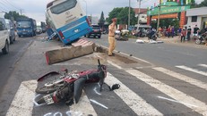 Hiện trường vụ tai nạn. Ảnh: Xuân Thời