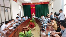 Buổi họp báo do Ban QLDA 7 đại diện Bộ GTVT chủ trì trao đổi với báo chí. Ảnh: Xuân Thời 