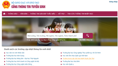 Cổng thông tin tuyển sinh của Bộ GD&ĐT tại địa chỉ https://thituyensinh.vn