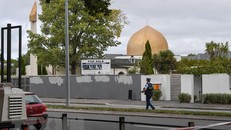 Cảnh sát tuần tra gần hiện trường vụ xả súng ở Christchurch, New Zealand ngày 21/3/2019. (Nguồn: THX/ TTXVN)