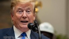 Tổng thống Mỹ Donald Trump phát biểu tại thủ đô Washington, DC. (Nguồn: AFP/TTXVN)