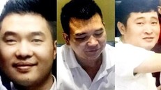 3 người điều hành ổ bạc trá hình, tính từ trái qua: Phúc, Long và Châu.