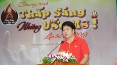 Giám đốc Văn phòng Miền Bắc - Chủ tịch Hội Liên hiệp Thanh niên Vietjet - Anh Dương Hoài Nam phát biểu tại chương trình