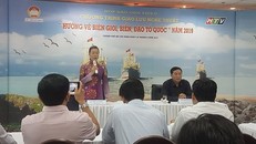 Phó Chủ tịch Ủy ban MTTQ Việt Nam TP Triệu Lệ Khánh phát biểu tại buổi họp báo