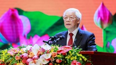 Tổng Bí thư, Chủ tịch nước Nguyễn Phú Trọng đọc diễn văn lễ kỷ niệm 50 năm thực hiện Di chúc của Chủ tịch Hồ Chí Minh 